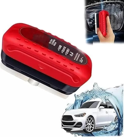 Spenco Car Glass Oil Film Remover|Automotive Oil Film Cleaning Brush ( 1Pcs) Sponge Wet and Dry Brush (Red)