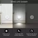 SPENCO Motion Sensor Light for Home with USB Charging Wireless Self Adhesive LED Night Lamp (3.35 cm, White)(Pack of 2)