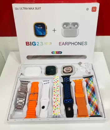 spenco i20 Ultra Max Suit Combo Set 10 in 1 Smartwatch (Multicolor Strap, Free Size)