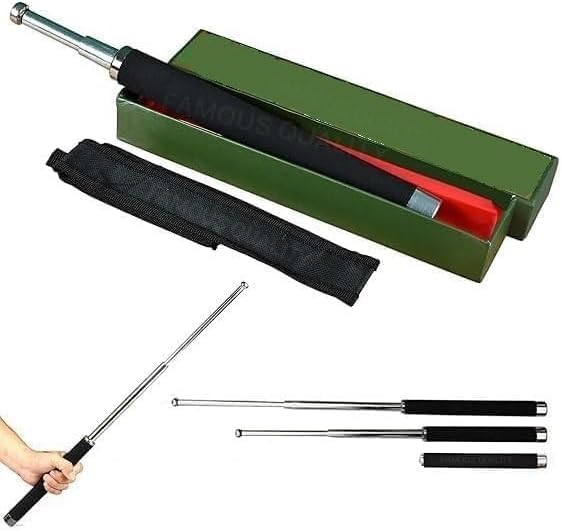 SPENCO Foldable Pointer Stick, Safety Hiking Stick with Nylon Bag | Professional Multitool for Office, Indoor & Outdoor Use | Compact, Extendable Magic Wand Stick with Comfortable Grip