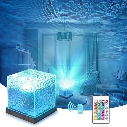 Spenco Rotating Water Ripple Night Light Aura Lamp