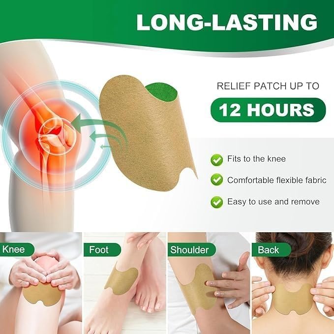 knee patches for pain relief – Extra Large Size | Joint, Back, Neck & Shoulder Pain Relief Stickers | Knee Pain Relief Products Natural (Pack of 50)