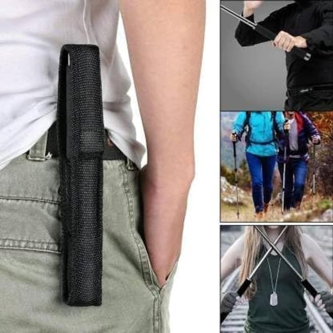 SPENCO Foldable Pointer Stick, Safety Hiking Stick with Nylon Bag | Professional Multitool for Office, Indoor & Outdoor Use | Compact, Extendable Magic Wand Stick with Comfortable Grip