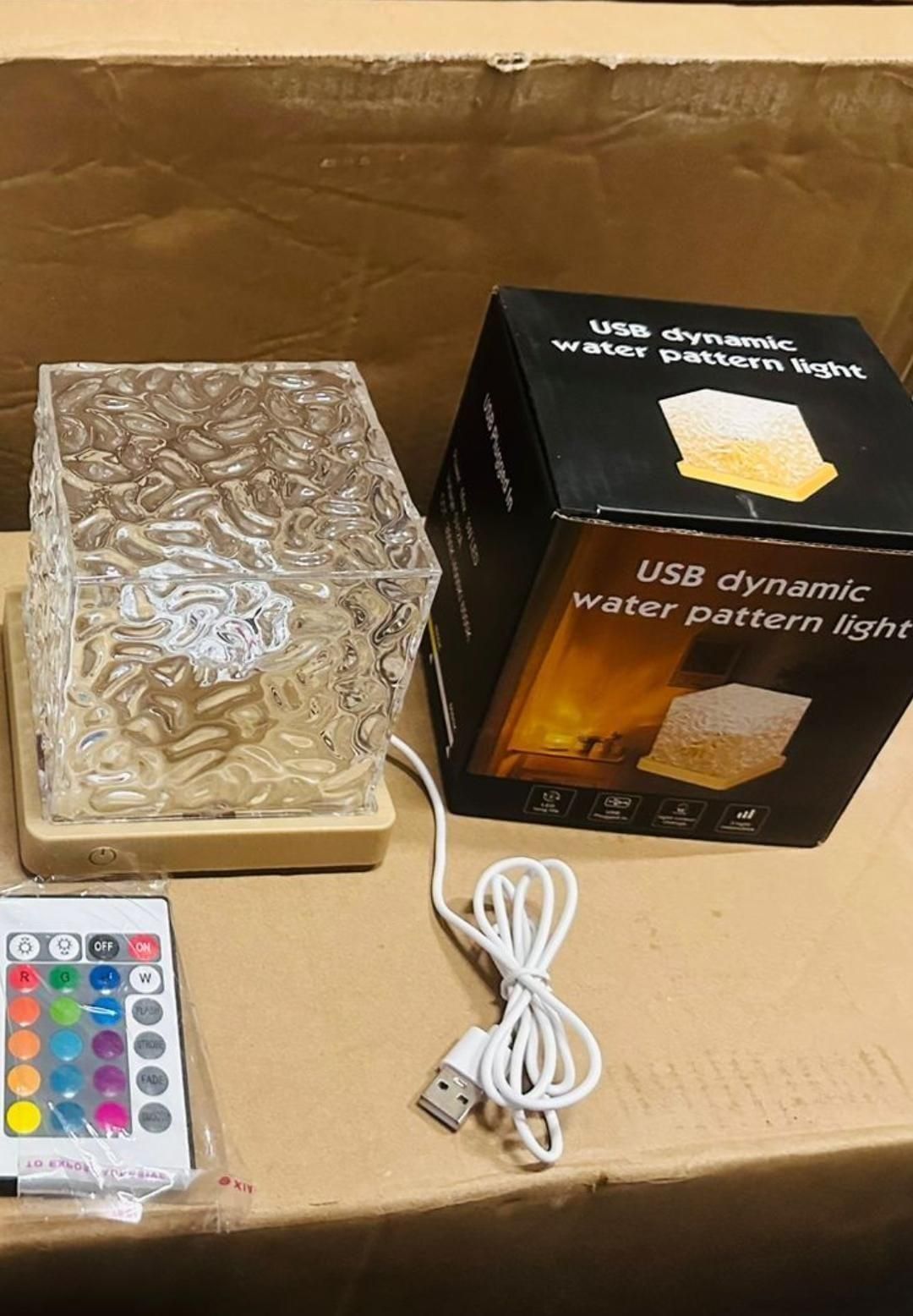 Spenco Rotating Water Ripple Night Light Aura Lamp