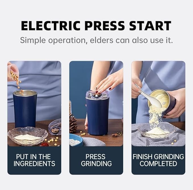 spenco Electric Coffee Grinder Stainles Steel Nuts Coffee Bean Grinding Machine Portable Kitchen Profession Ceramic Grinder Coffeeware for Kitchen