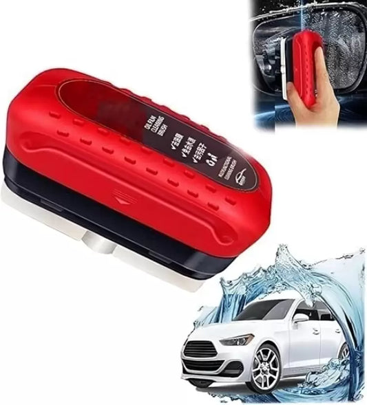 Spenco Car Glass Oil Film Remover|Automotive Oil Film Cleaning Brush ( 1Pcs) Sponge Wet and Dry Brush  (Red)