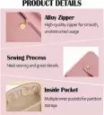 Spenco Travel Bag,Makeup Travel Bag Portable Leather Cosmetics Bag Travel Toiletry Kit  (Pink)