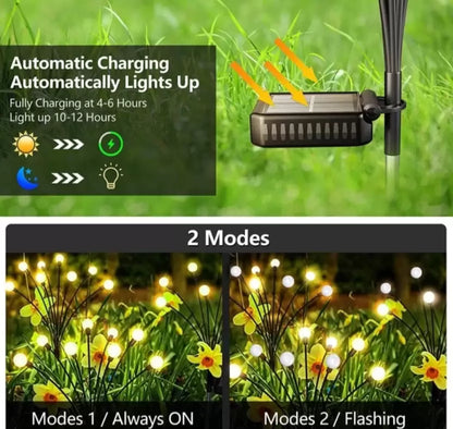 SPENCO Solar Firefly deco Solar Firefly garden outdoor led light and waterproof led light Solar Light Set  (Free Standing Pack of 2)