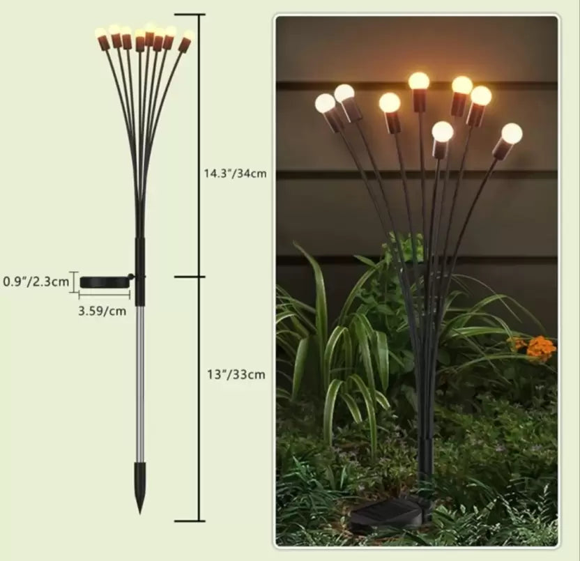 SPENCO Solar Firefly deco Solar Firefly garden outdoor led light and waterproof led light Solar Light Set  (Free Standing Pack of 2)