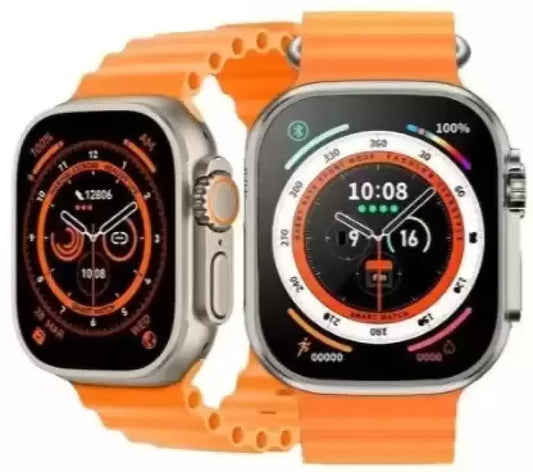 Spenco T800 ULTRA SMARTWATCH 1.9 HD DISPLAY ING WATCH Smartwatch  (Orange Strap, Free Size)
