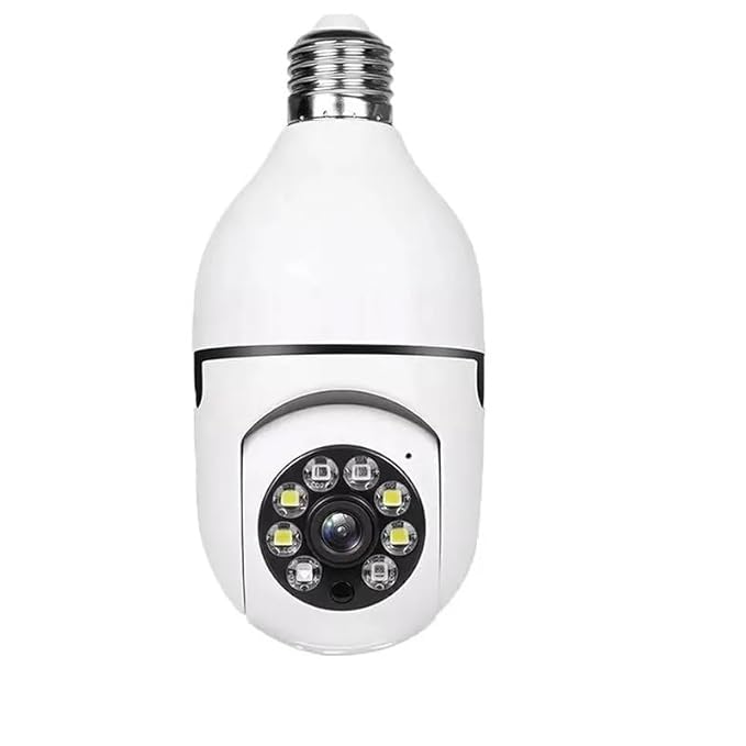 Wi-Fi CCTV Camera E27 MODEL1080p Wireless PTZ Bulb Shape V380 P