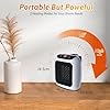 spenco Handy Heater Turbo 800W Wall Outlet Small Space Heater with Adjustable Thermostat, Programmable 12-Hour Timer