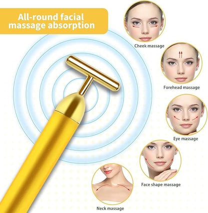Golden facial massager, vibration massager for face