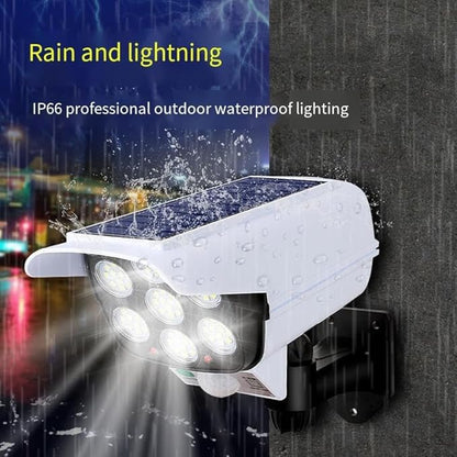 spenco Solar Panel Powered 77 Led Motion Sensor Light for Home,Outdoor,Garden and Waterproof Security Camera Shaped Wall Lamp with Remote Control (1 pcs)