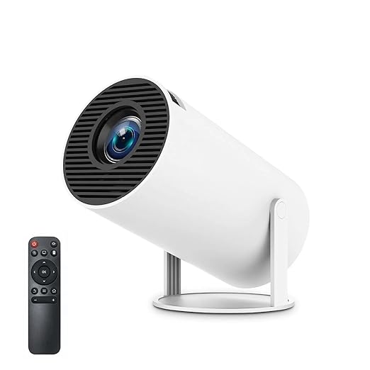 Spenco Lightbeam Smart Projector for Home 4K Support, Native 720p HD Resolution, 2500 Lumen, Rotabable Design, Speaker, Android 11 with Built-in Apps (Netflix, Prime, Youtube) WiFi, 100''Max Display