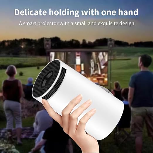 Spenco Lightbeam Smart Projector for Home 4K Support, Native 720p HD Resolution, 2500 Lumen, Rotabable Design, Speaker, Android 11 with Built-in Apps (Netflix, Prime, Youtube) WiFi, 100''Max Display