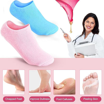 SPENCO Silicone Socks For Women Moisturizing Silicone Spa Gel Socks