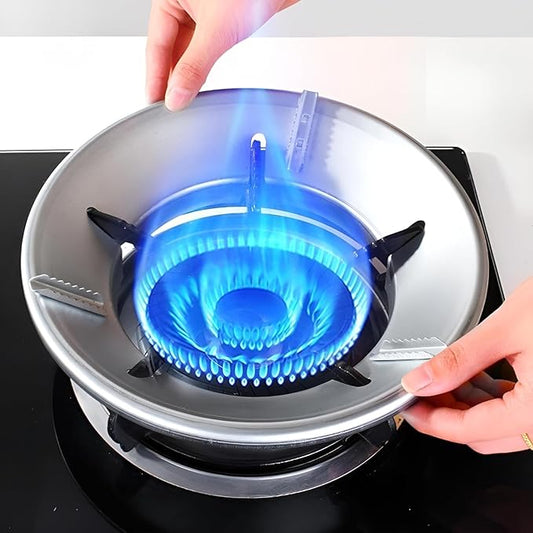 SPENCO Stainless Steel Gas Saver Burner Stand Gas Chula Burner Gas Saver Jali Ring Fire & Windproof Energy Saving, Gas Chula Support Stand Storage for Kitchen ( Pack of 2)