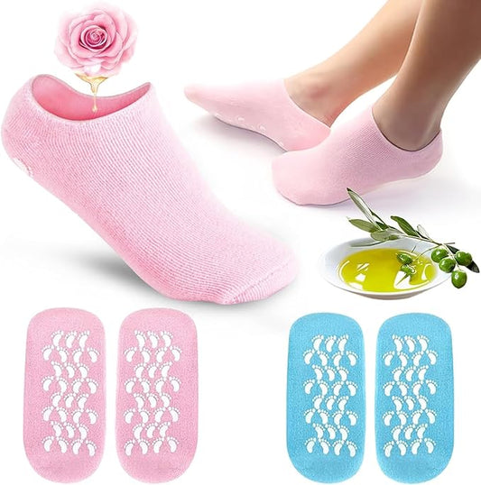 SPENCO Silicone Socks For Women Moisturizing Silicone Spa Gel Socks