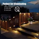 Spenco Solar Deck Lights Outdoor | Solar Path Lights | Led Solar Step Light Solar Light Set  (Wall Mounted Pack of 8)