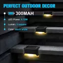 Spenco Solar Deck Lights Outdoor | Solar Path Lights | Led Solar Step Light Solar Light Set  (Wall Mounted Pack of 8)