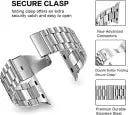 SPENCO Chain Strap 45 mm Metal Watch Strap  (Silver, Chain Strap Band 45mm 42mm Chain Strap