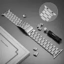 SPENCO Chain Strap 45 mm Metal Watch Strap  (Silver, Chain Strap Band 45mm 42mm Chain Strap