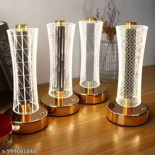 Luxury LED Touch Lamp | Rechargeable Crystal Table Lamp | Decorative Bedside Night Light for Home, Bedroom & Gifts | 1 Piece