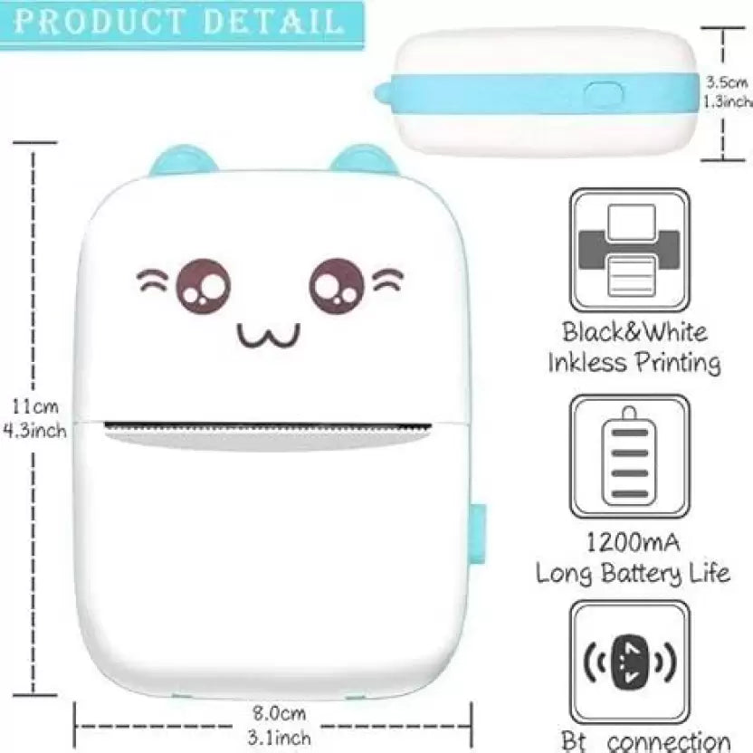 Spenco Pocket Printer for Prints Inkless Bluetooth Pocket Printer Pocket Printer