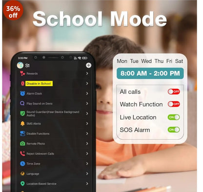 spenco S1 Kids Smartwatch for Boys & Girls, Calling Smart Watch for Kids with Location, Camera, SOS Button, Geo-Fencing, Remote Monitoring, Voice Chat, Parent Control App, 2G/4G/5G Sim Support -Blue