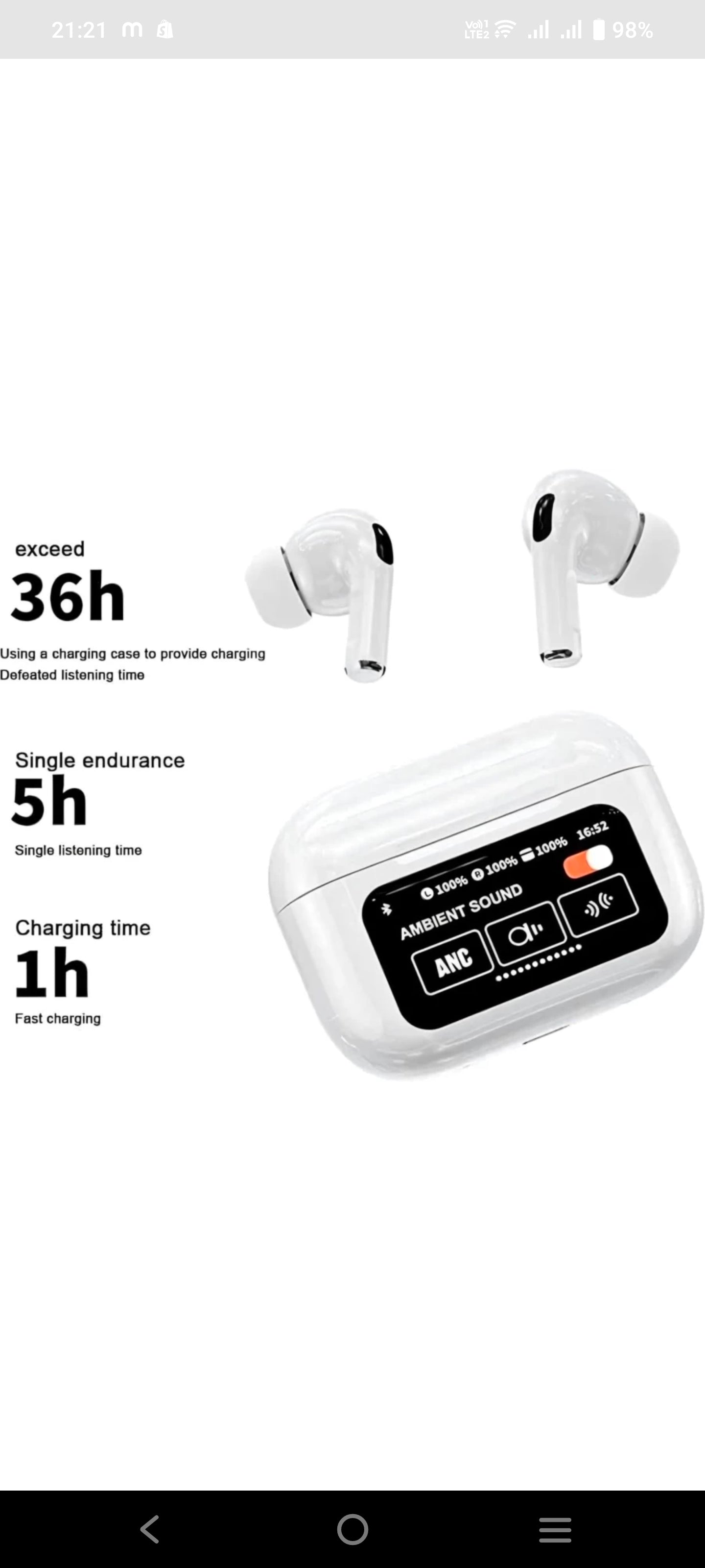 Spenco New Model Display Touch Screen Earbuds With 48 Hour Playtime Noise Cancelation Bluetooth