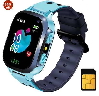 spenco S1 Kids Smartwatch for Boys & Girls, Calling Smart Watch for Kids with Location, Camera, SOS Button, Geo-Fencing, Remote Monitoring, Voice Chat, Parent Control App, 2G/4G/5G Sim Support -Blue