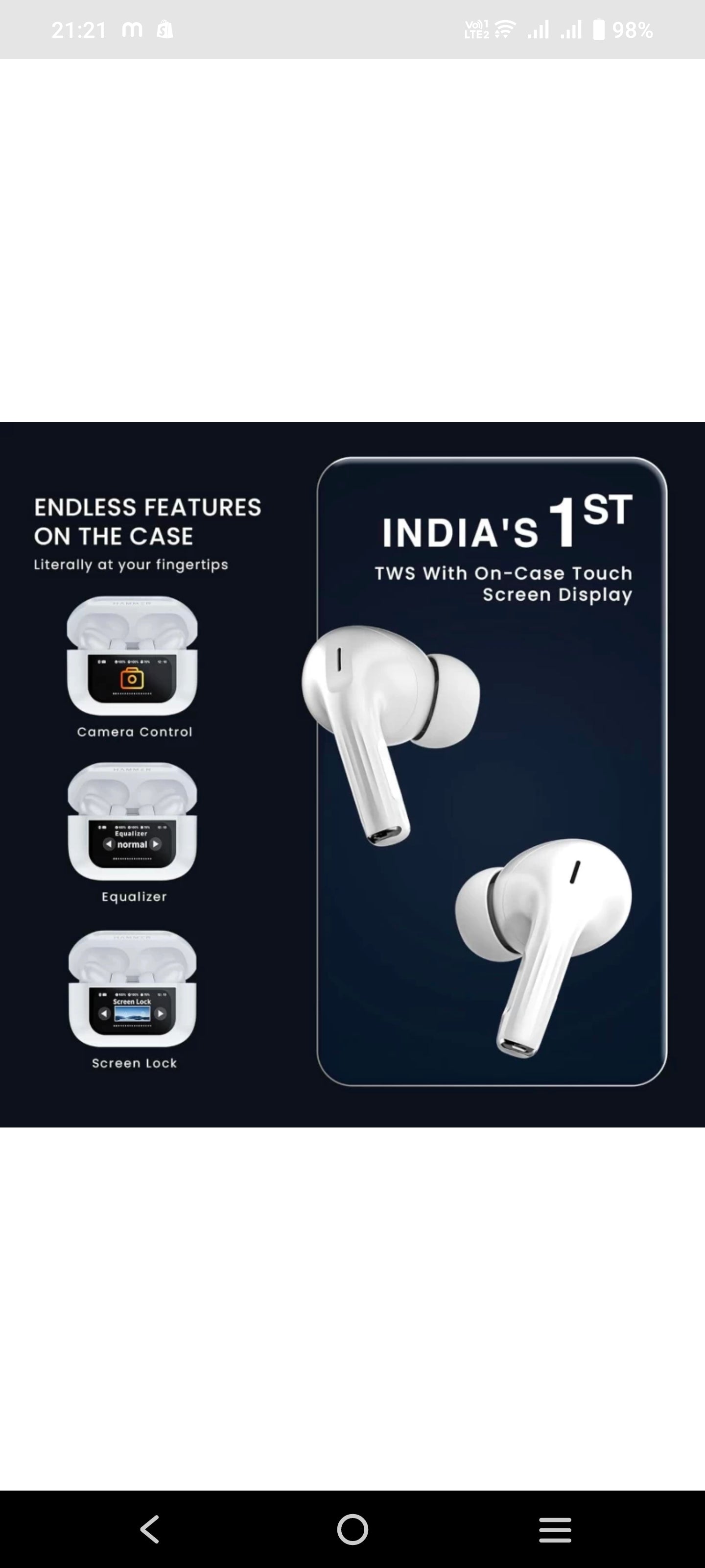 Spenco New Model Display Touch Screen Earbuds With 48 Hour Playtime Noise Cancelation Bluetooth