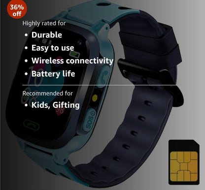 spenco S1 Kids Smartwatch for Boys & Girls, Calling Smart Watch for Kids with Location, Camera, SOS Button, Geo-Fencing, Remote Monitoring,
